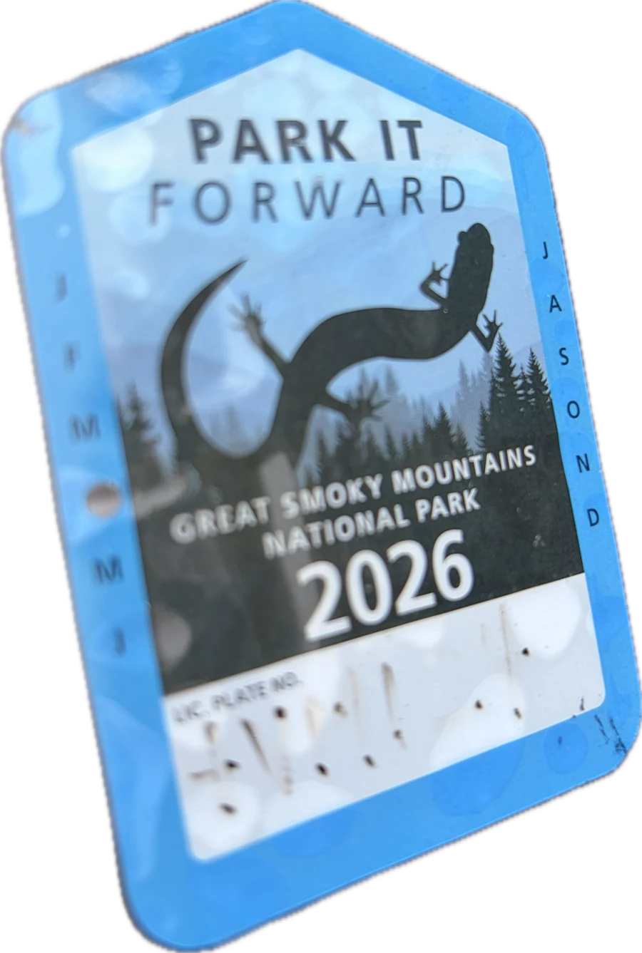 2026 Park it Forward hangtag for Great Smoky Mountains National Park